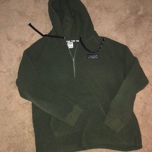 PINK Sherpa pull over 1/4 zip